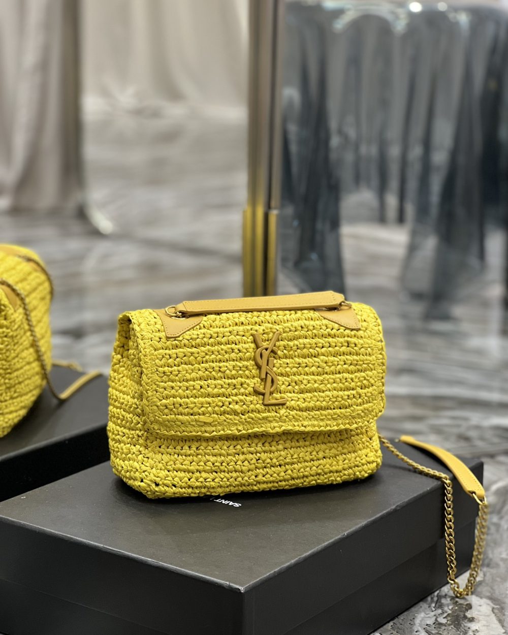 [REP 1:1] Saint Laurent Niki Baby Chain Bag Yellow For Women, Women's Bags 8.2in/21cm YSL
