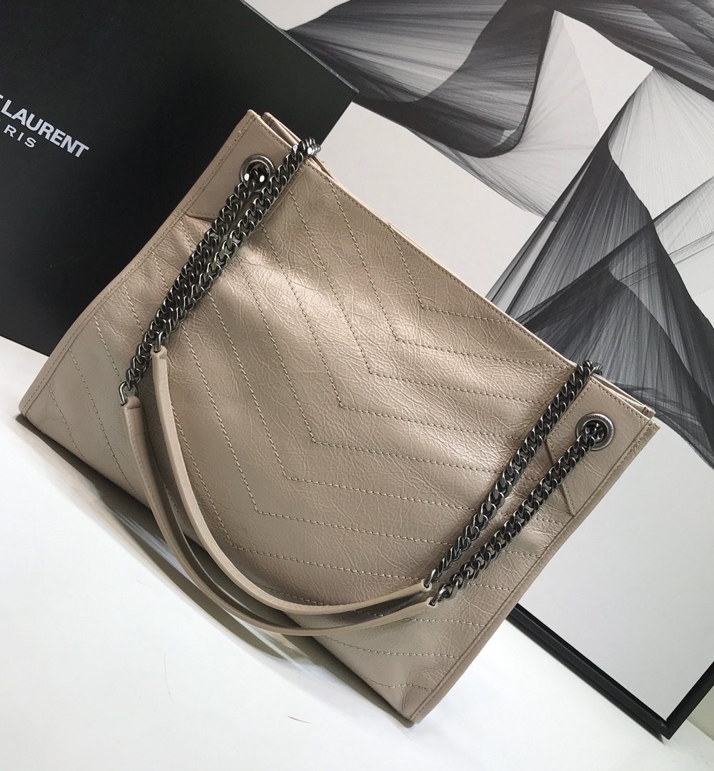 [REP 1:1] Saint Laurent Niki Medium Shopping Bag Beige For Women 12.6in/32cm YSL