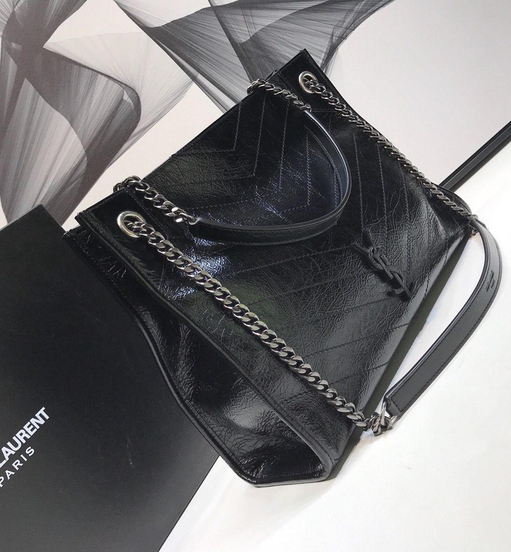 [REP 1:1] Saint Laurent Niki Medium Shopping Bag Black For Women 12.6in/32cm YSL