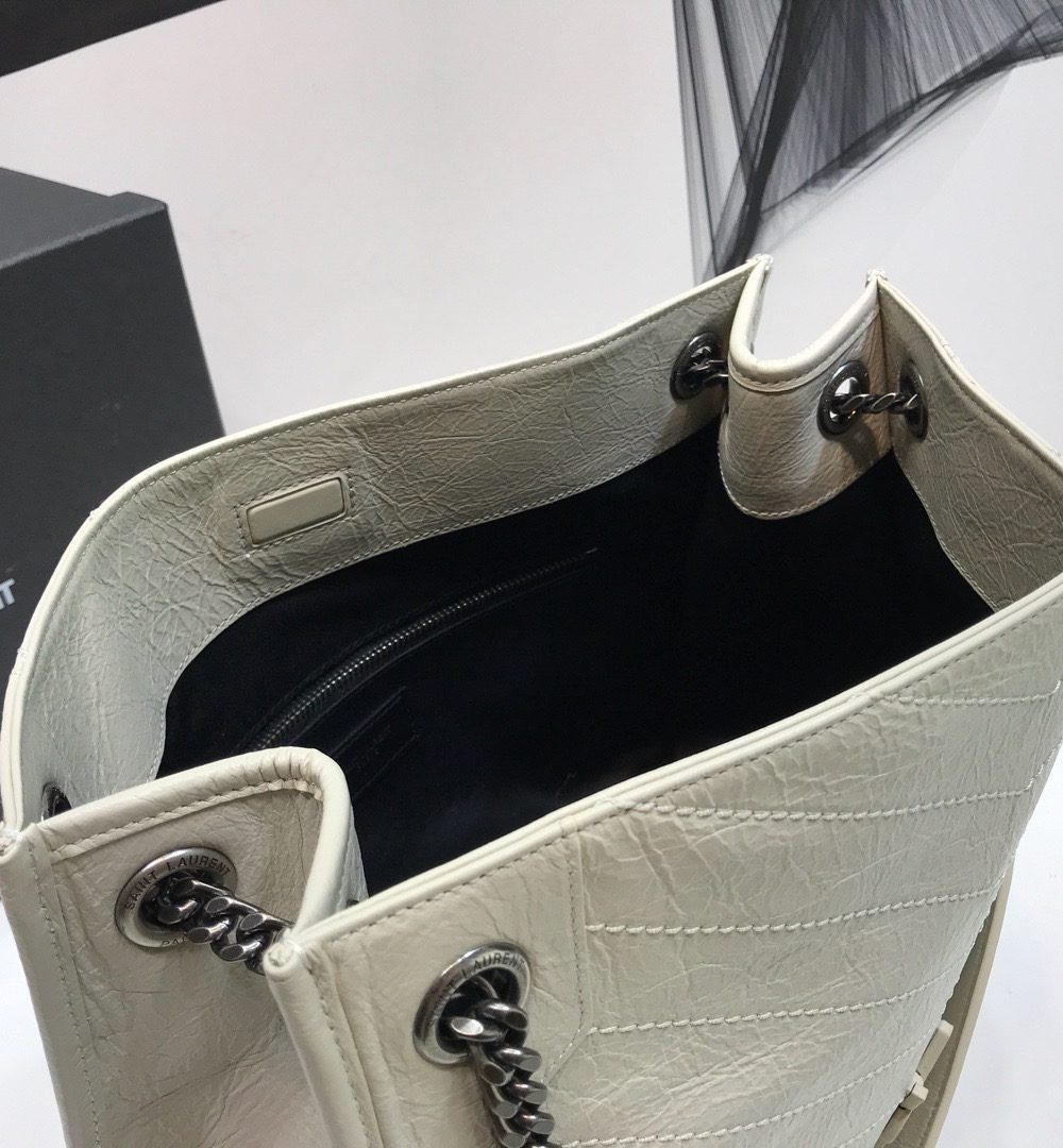 [REP 1:1] Saint Laurent Niki Medium Shopping Bag White For Women 12.6in/32cm YSL