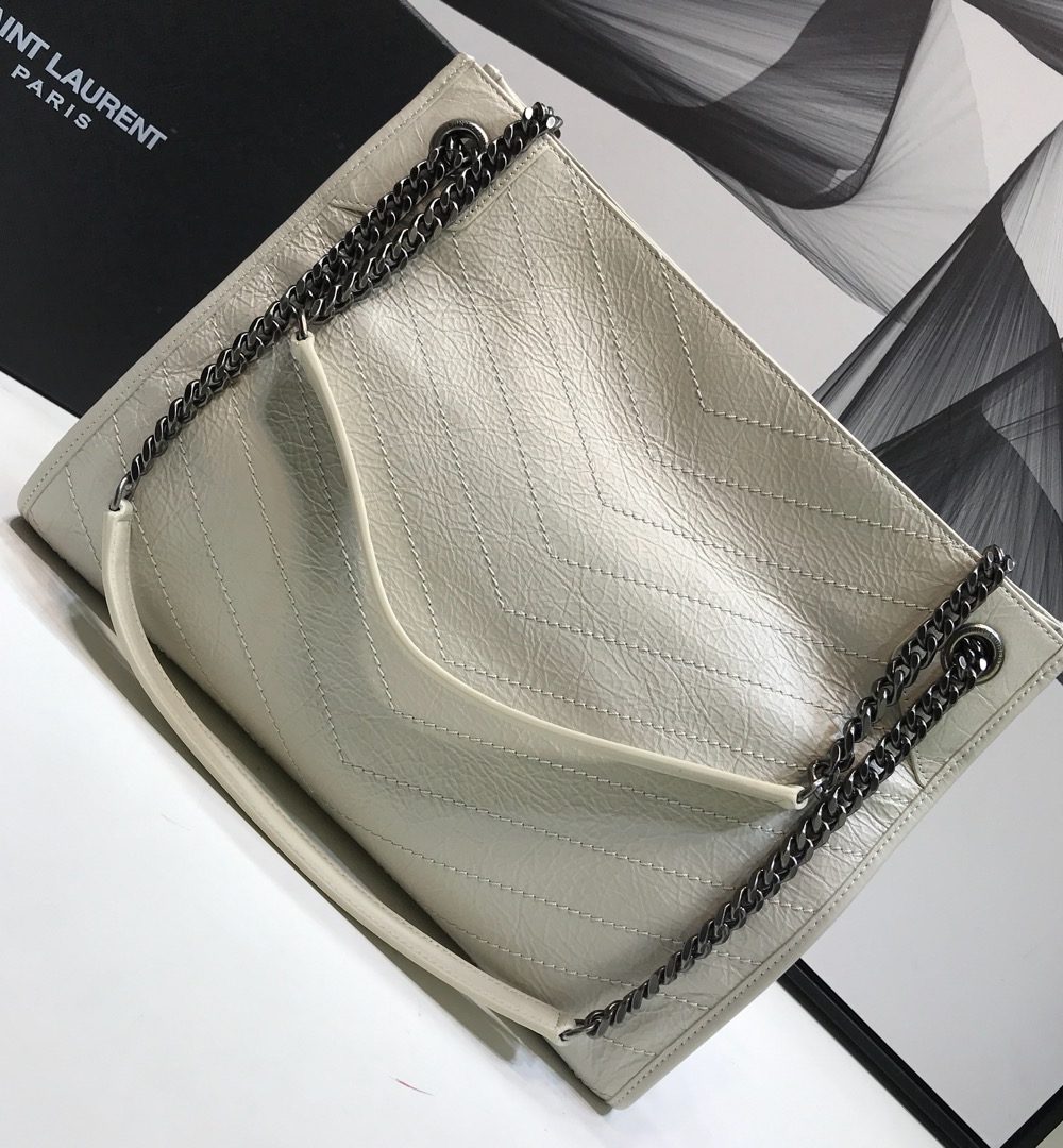[REP 1:1] Saint Laurent Niki Medium Shopping Bag White For Women 12.6in/32cm YSL