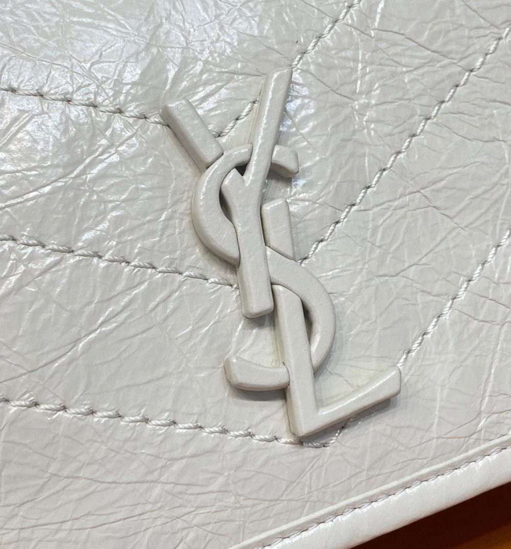 [REP 1:1] Saint Laurent Niki Wallets On Chain White For Women 7.5in/19cm