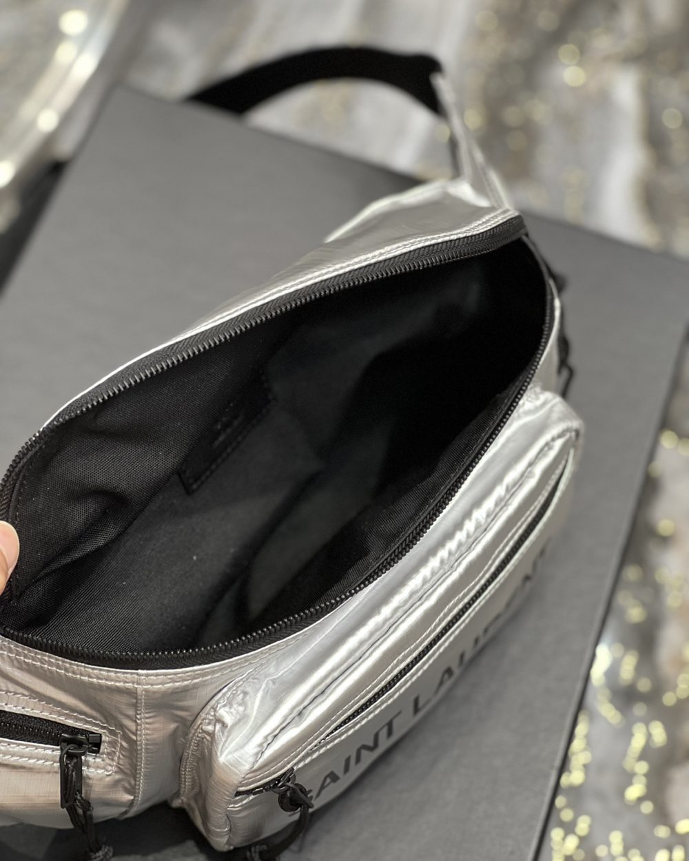 [REP 1:1] Saint Laurent Nuxx Crossbody Bag Sliver For Women, Women's Bags 9.8in/25cm YSL