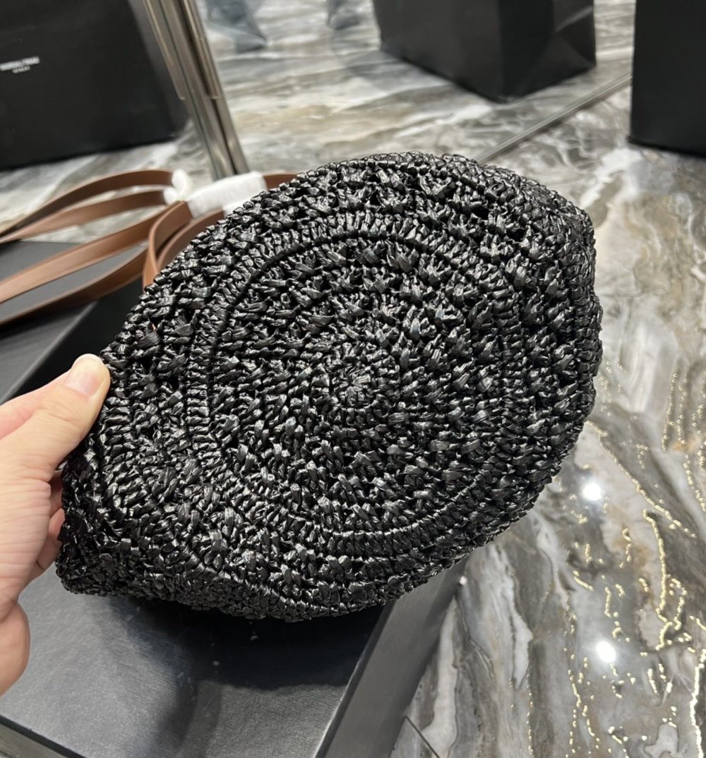 [REP 1:1] Saint Laurent Panier Medium Bag Black For Women, Women's Bags 16.5in/42cm YSL