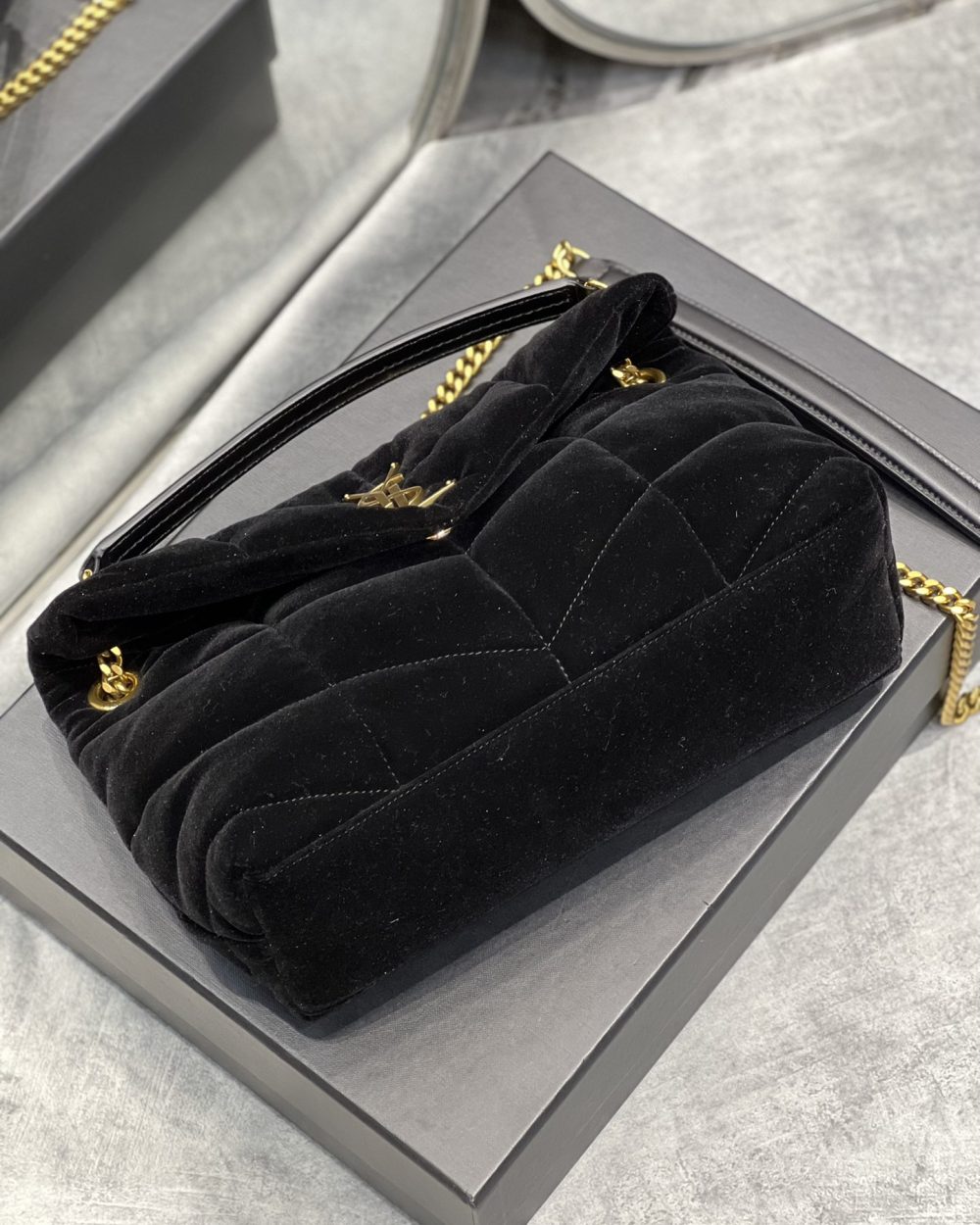 [REP 1:1] Saint Laurent Puffer Small Chain Bag Black For Women, Women's Bags 11.4in/29cm YSL‎