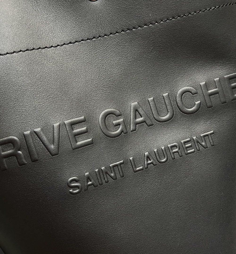 [REP 1:1] Saint Laurent Rive Gauche Bucket Bag Black For Women, Women's Bags 11.4in/29cm YSL