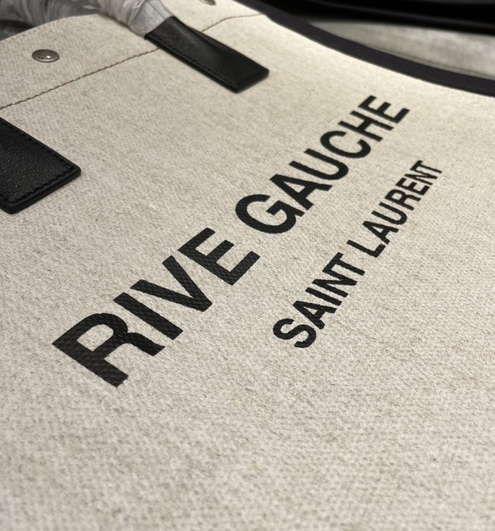 [REP 1:1] Saint Laurent Rive Gauche North/South Tote Bag In Printed Linen For Women 15.3in/39cm YSL 632539FAABR9083