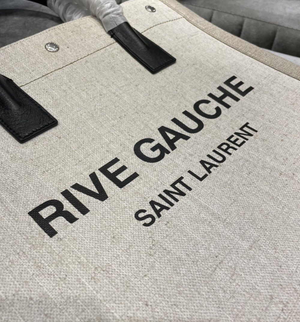 [REP 1:1] Saint Laurent Rive Gauche North/South Tote Bag In Printed Linen For Women 15.3in/39cm YSL 632539FAABR9083