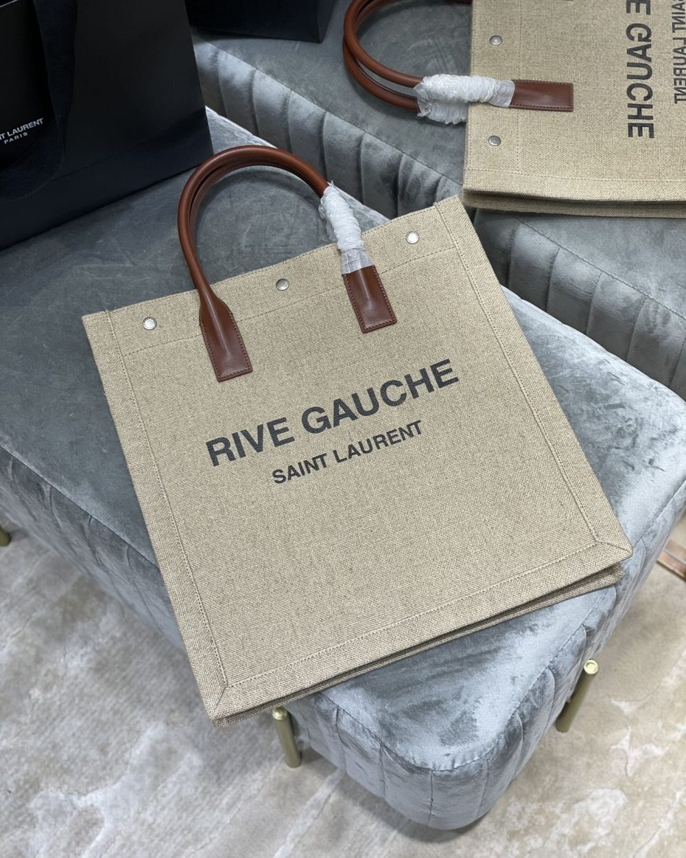 [REP 1:1] Saint Laurent Rive Gauche North/South Tote Bag In Printed Linen For Women 15.3in/39cm YSL