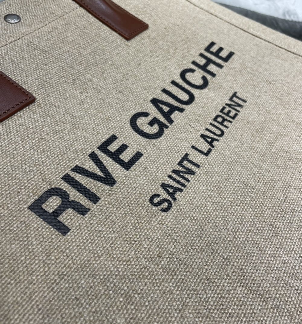 [REP 1:1] Saint Laurent Rive Gauche North/South Tote Bag In Printed Linen For Women 15.3in/39cm YSL