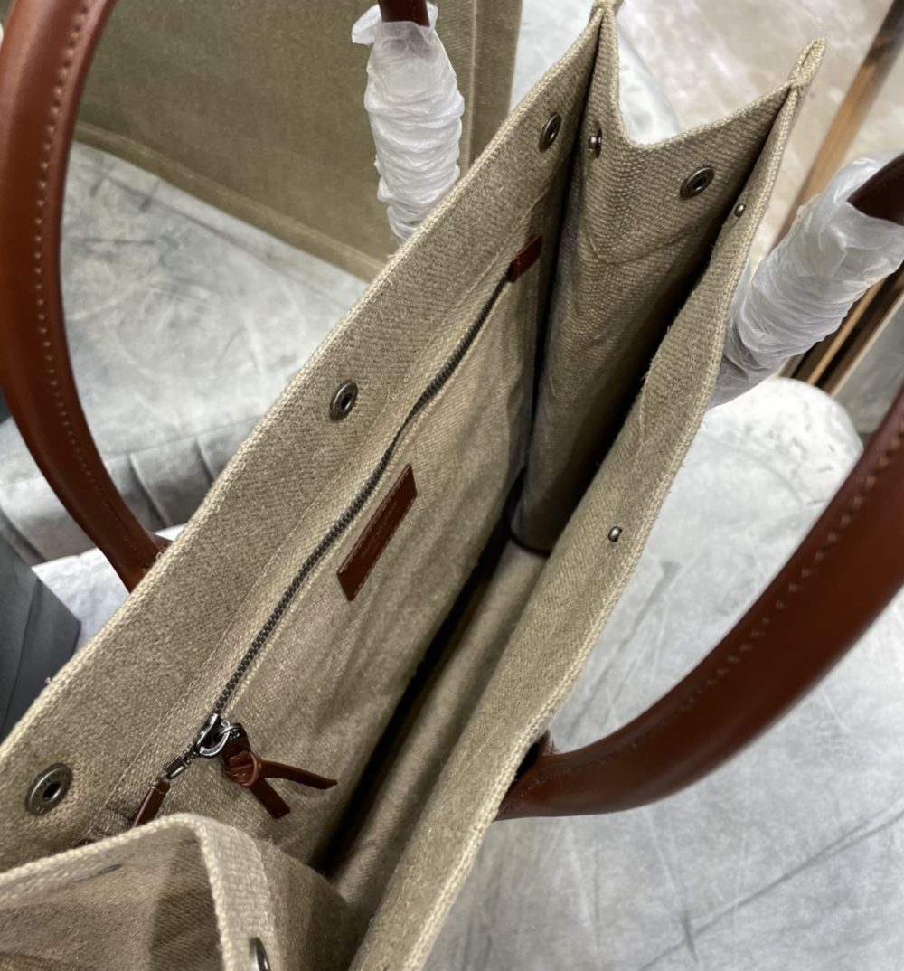 [REP 1:1] Saint Laurent Rive Gauche North/South Tote Bag In Printed Linen For Women 15.3in/39cm YSL