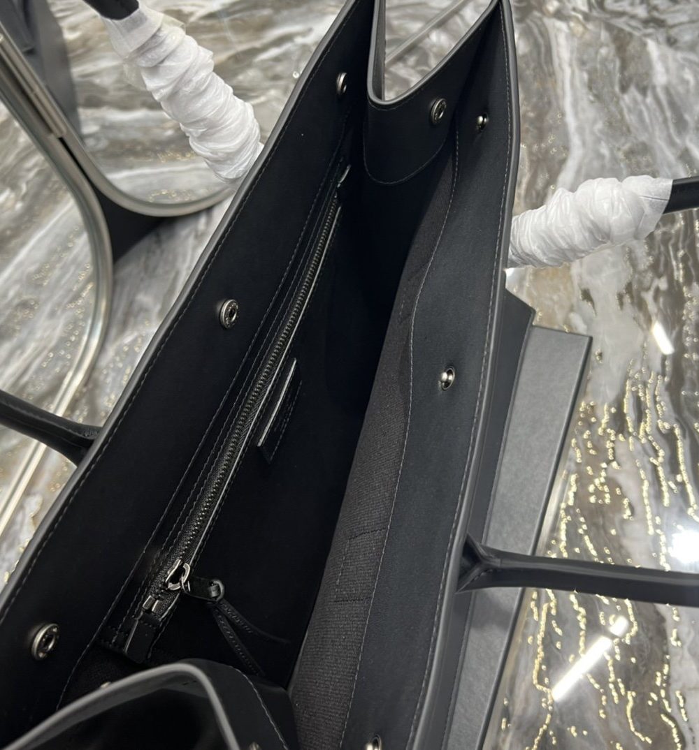 [REP 1:1] Saint Laurent Rive Gauche Small Tote Bag In Black Noir For Women 15.4in/39cm YSL 686266CWTFE1000