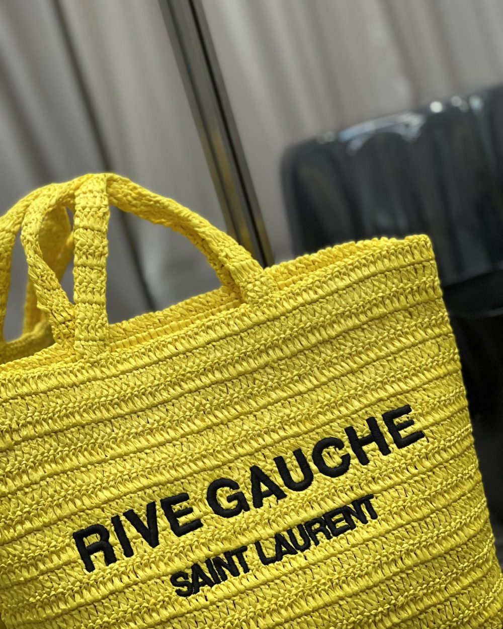 [REP 1:1] Saint Laurent Rive Gauche Supple Tote Bag Yellow For Women, Women's Bags 15in/38cm YSL