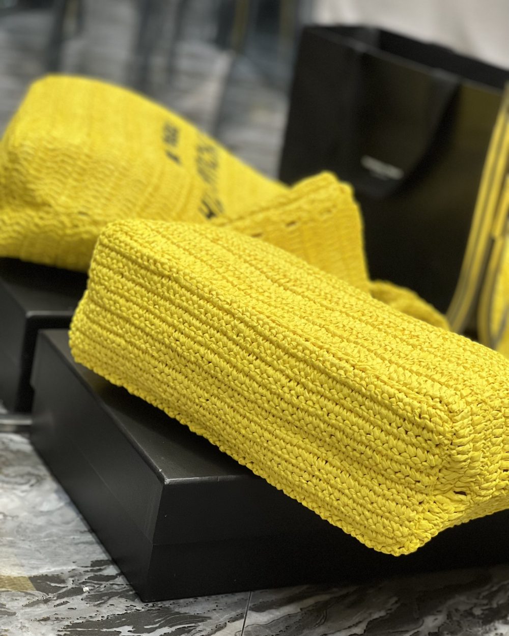 [REP 1:1] Saint Laurent Rive Gauche Supple Tote Bag Yellow For Women, Women's Bags 15in/38cm YSL