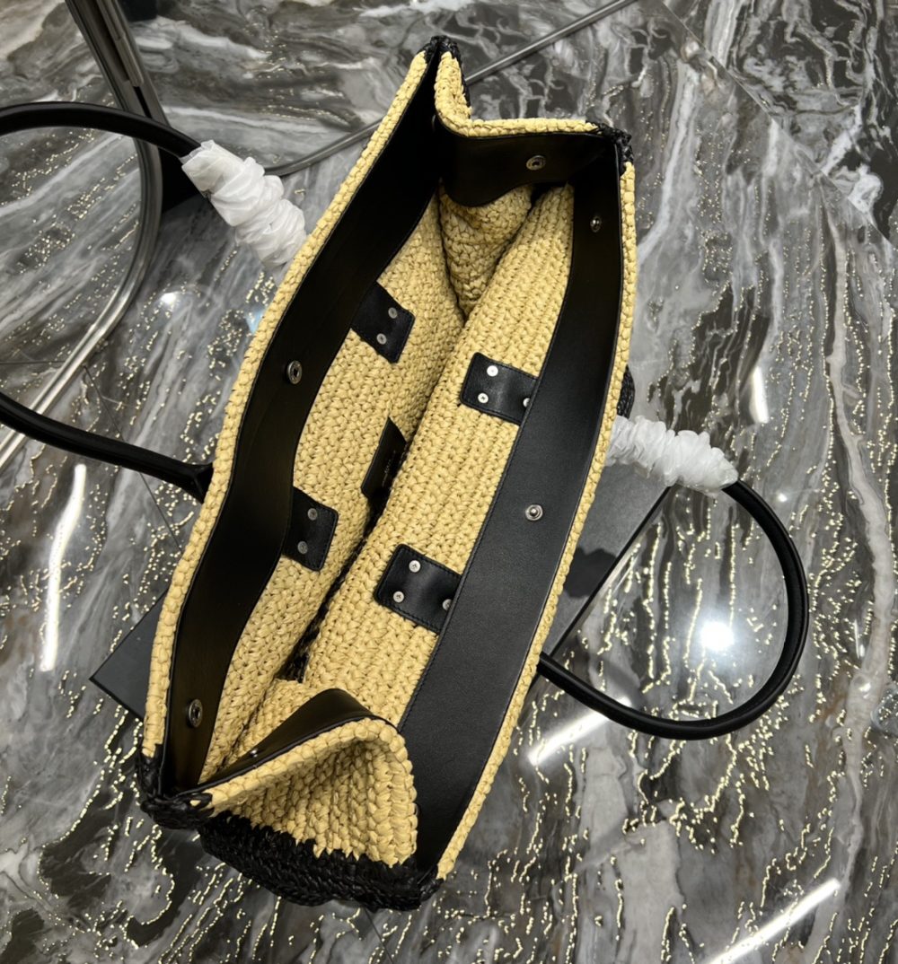 [REP 1:1] Saint Laurent Rive Gauche Tote Bag In Raffia For Women 18.9in/48cm YSL 685742GAAAG2099