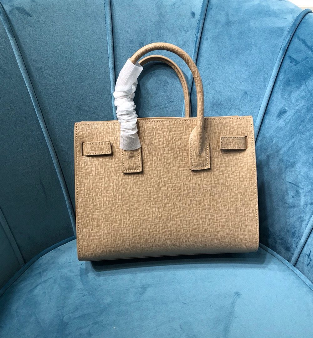 [REP 1:1] Saint Laurent Sac De Jour Baby In Shiny Dark Beige For Women 10.2in/26cm YSL 42186302G9W2721