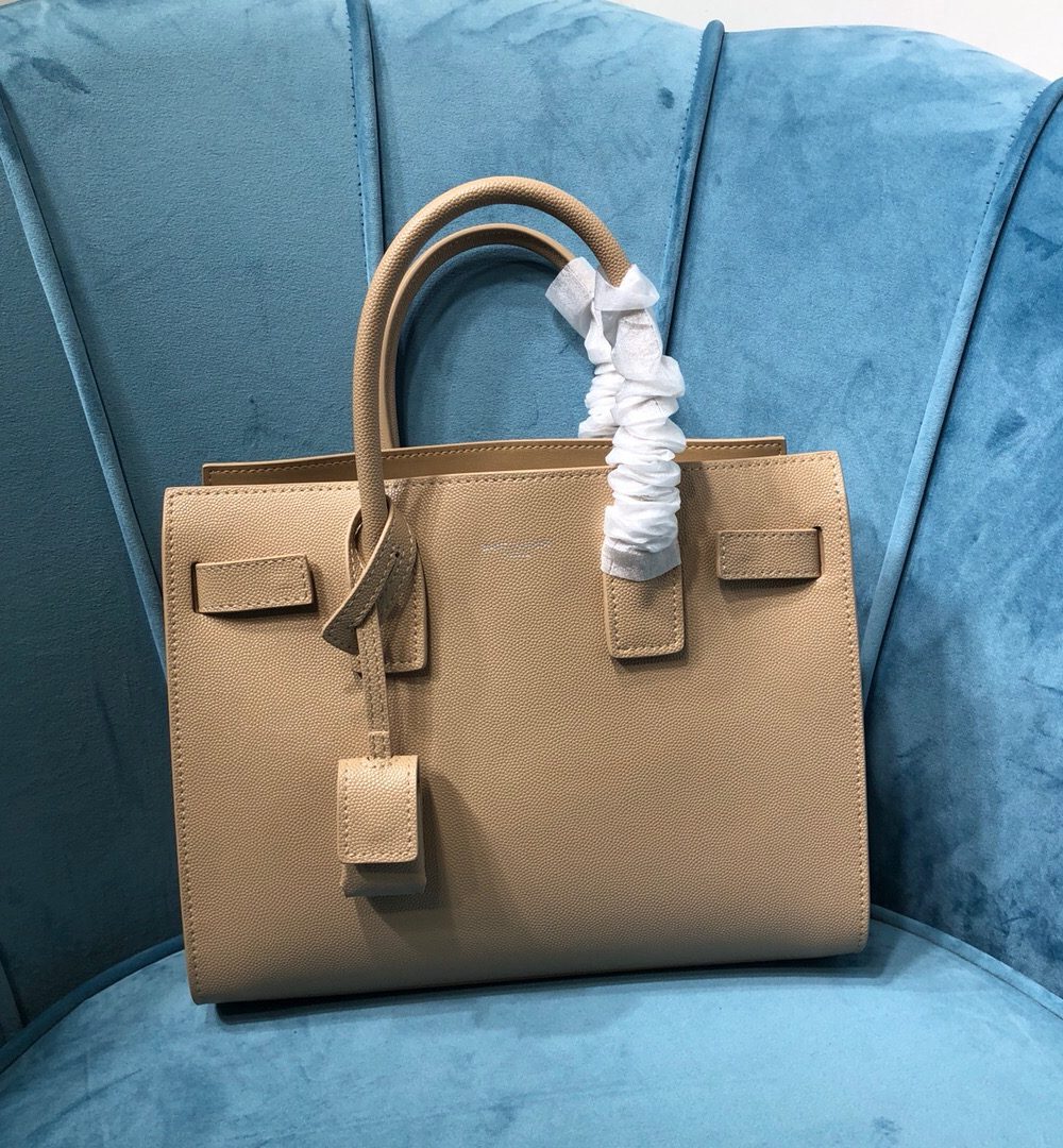 [REP 1:1] Saint Laurent Sac De Jour Baby In Shiny Dark Beige For Women 10.2in/26cm YSL 42186302G9W2721