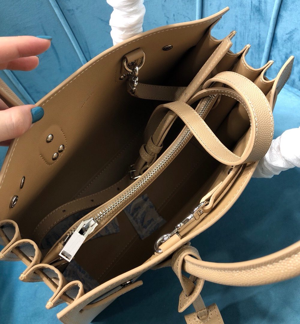 [REP 1:1] Saint Laurent Sac De Jour Baby In Shiny Dark Beige For Women 10.2in/26cm YSL 42186302G9W2721