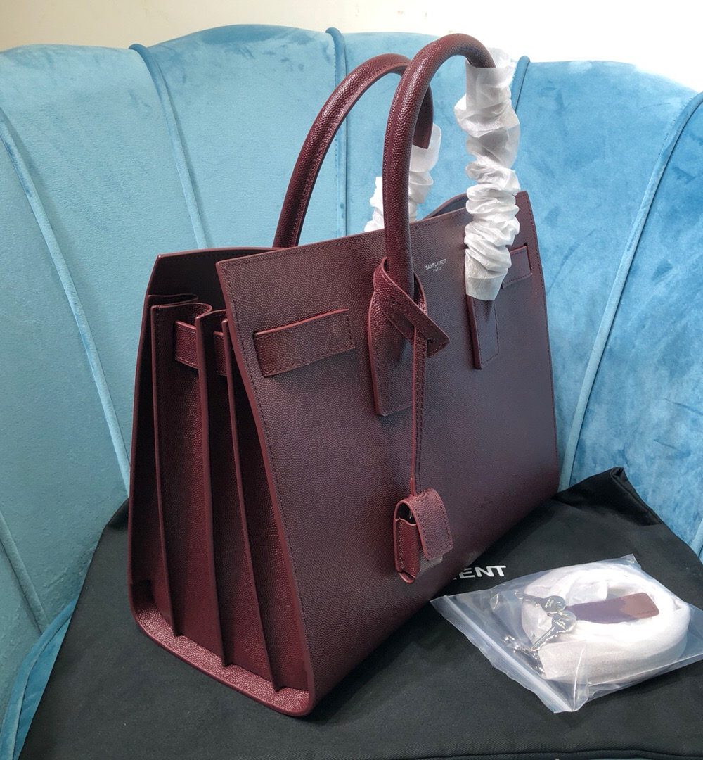 [REP 1:1] Saint Laurent Sac De Jour Small Burgundy For Women 12.5in/32cm YSL