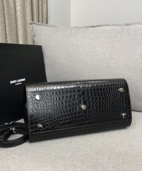 [REP 1:1] Saint Laurent Sac De Jour Small In Embossed Crocodile Black For Women 12.5in/32cm YSL  378299DND1N1000