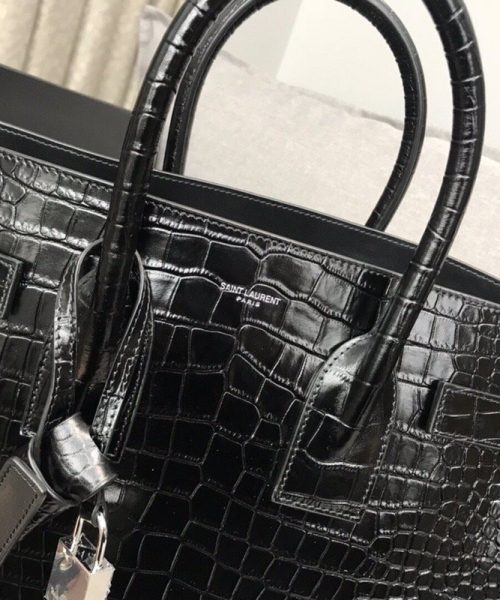 [REP 1:1] Saint Laurent Sac De Jour Small In Embossed Crocodile Black For Women 12.5in/32cm YSL  378299DND1N1000