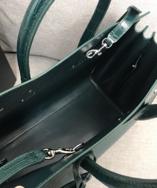 [REP 1:1] Saint Laurent Sac De Jour Small In Embossed Crocodile Green For Women 12.5in/32cm YSL