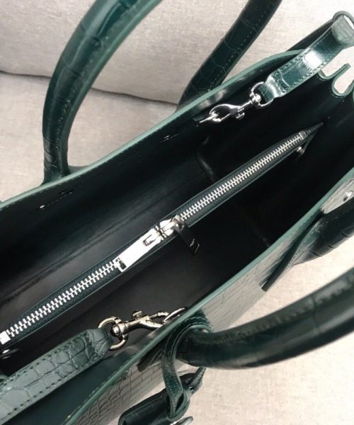 [REP 1:1] Saint Laurent Sac De Jour Small In Embossed Crocodile Green For Women 12.5in/32cm YSL