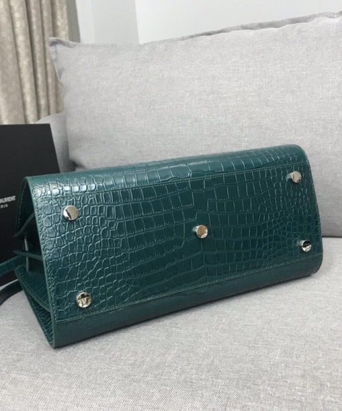 [REP 1:1] Saint Laurent Sac De Jour Small In Embossed Crocodile Green For Women 12.5in/32cm YSL