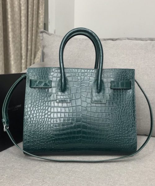 [REP 1:1] Saint Laurent Sac De Jour Small In Embossed Crocodile Green For Women 12.5in/32cm YSL