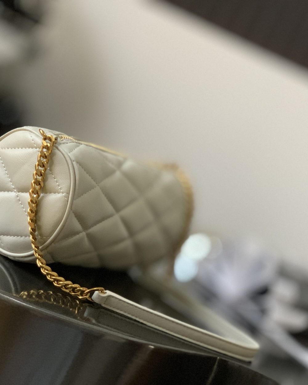 [REP 1:1] Saint Laurent Sade Mini Tube Bag For Women 7.9in/20cm Vintage White YSL 699703AAAJU9207