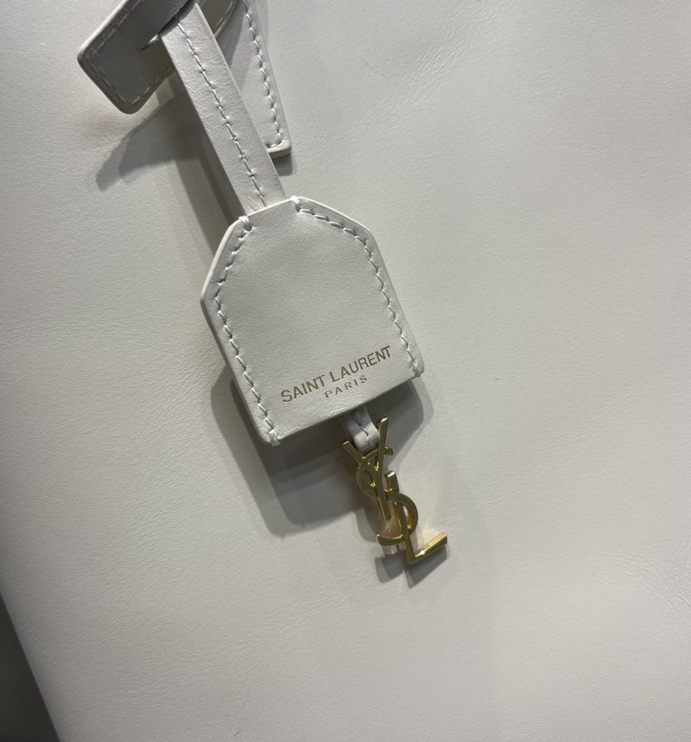 [REP 1:1] Saint Laurent Shopping Bag White Toy In Supple For Women 11in/28cm YSL 600307CSV0J9207