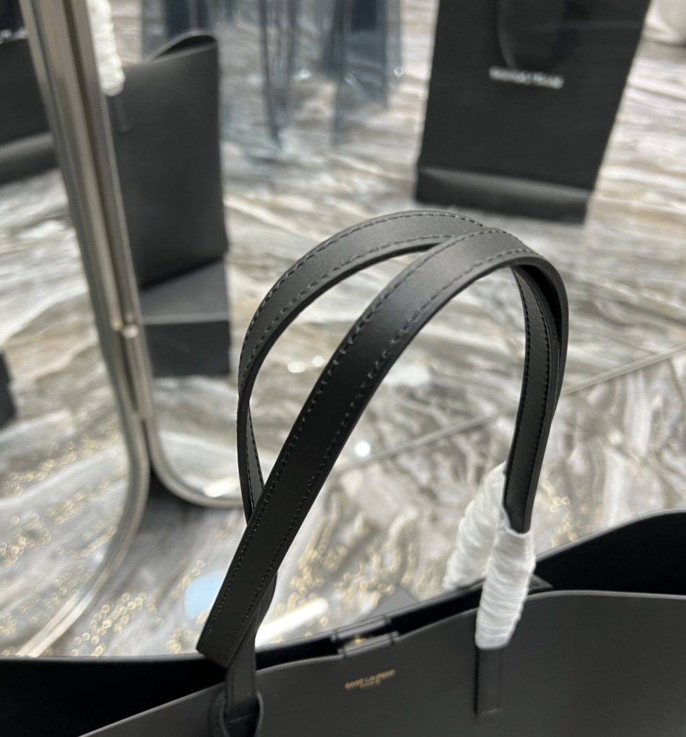 [REP 1:1] Saint Laurent Shopping E/W Tote Bag Black With Gold Hardware For Women 14.5in/38cm YSL 600281CSV0J1000