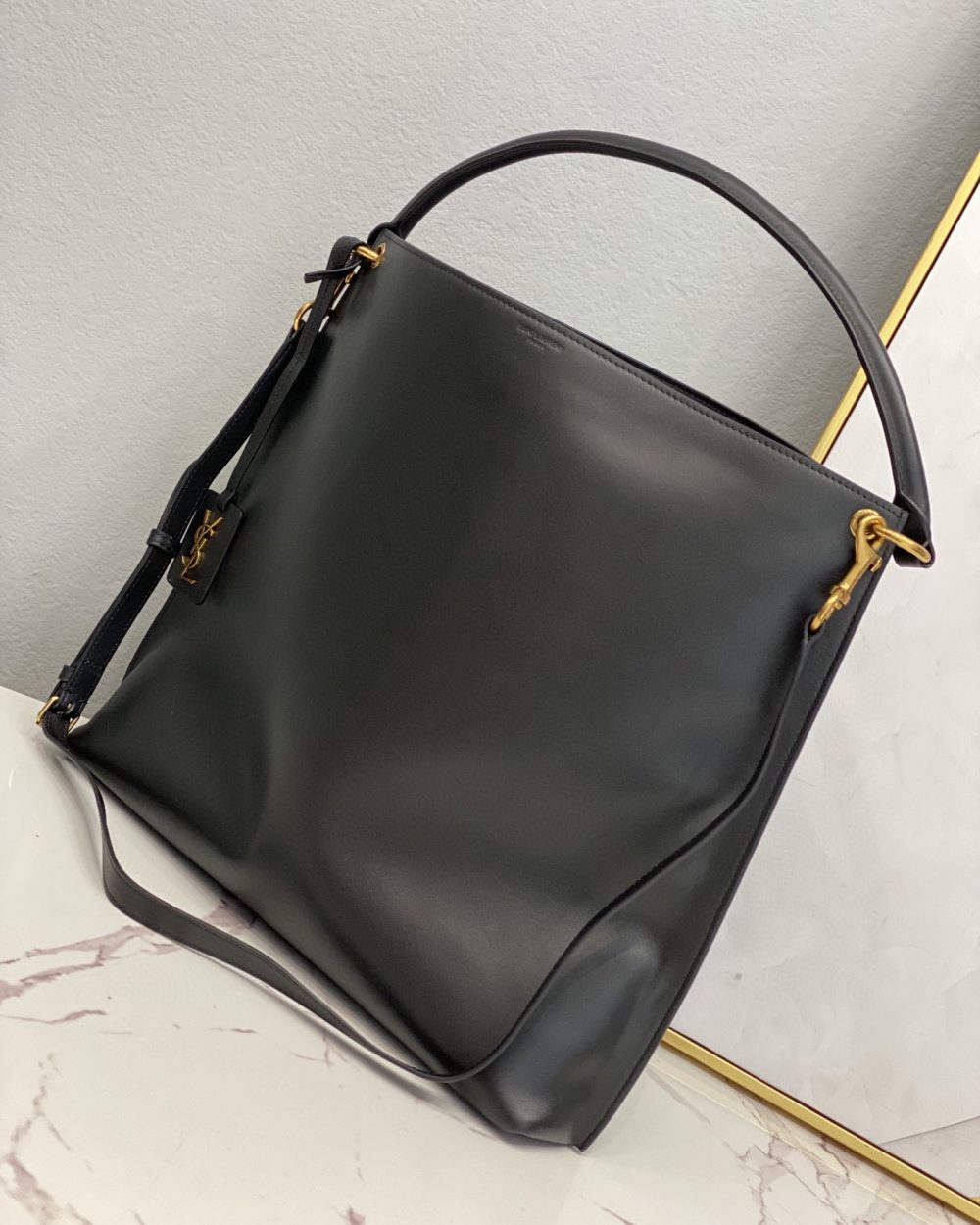 [REP 1:1] Saint Laurent Shopping N/S In Supple Black For Women 13.7in/35cm YSL 600306CSV0J1000