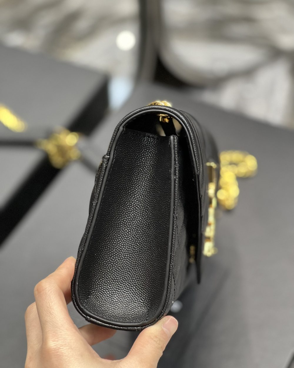 [REP 1:1] Saint Laurent Small Bag Black In Mix Matelasse For Women 8.2in/21cm YSL 600195BOW911000