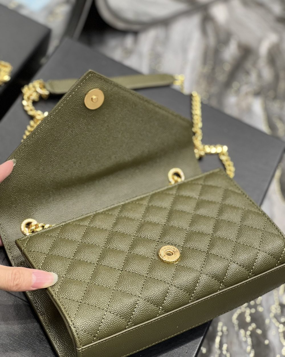 [REP 1:1] Saint Laurent Small Bag In Mix Matelasse For Women 8.2in/21cm YSL