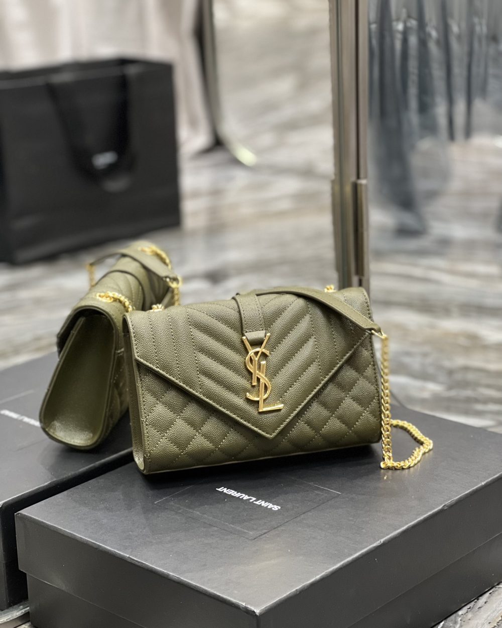 [REP 1:1] Saint Laurent Small Bag In Mix Matelasse For Women 8.2in/21cm YSL