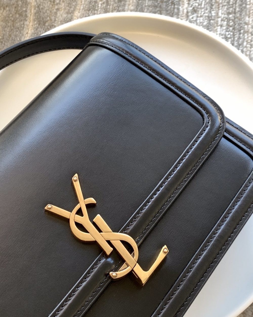 [REP 1:1] Saint Laurent Solferino Medium Satchel Bag In Box Black With Gold Hardware For Women 9in/23cm YSL 6343050SX0W1000