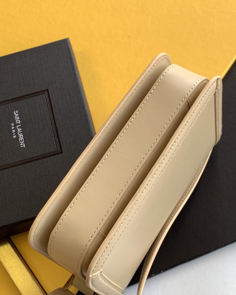 [REP 1:1] Saint Laurent Solferino Small Satchel Bag Beige In Box With Gold Hardware 7.4in/19cm YSl 6343060SX0W9207