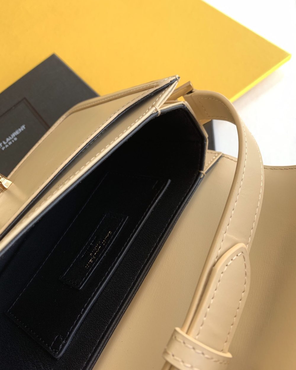 [REP 1:1] Saint Laurent Solferino Small Satchel Bag Beige In Box With Gold Hardware 7.4in/19cm YSl 6343060SX0W9207