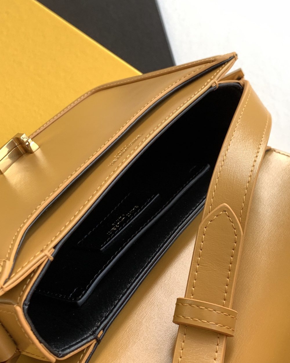 [REP 1:1] Saint Laurent Solferino Small Satchel Bag Brown In Box 7.4in/19cm YSl