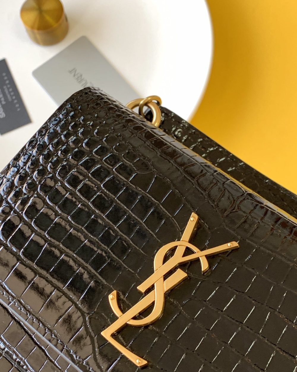 [REP 1:1] Saint Laurent Sunset Chain Bag With Gold Hardware For Women 7.4in/19cm YSL 533026DND1J1000