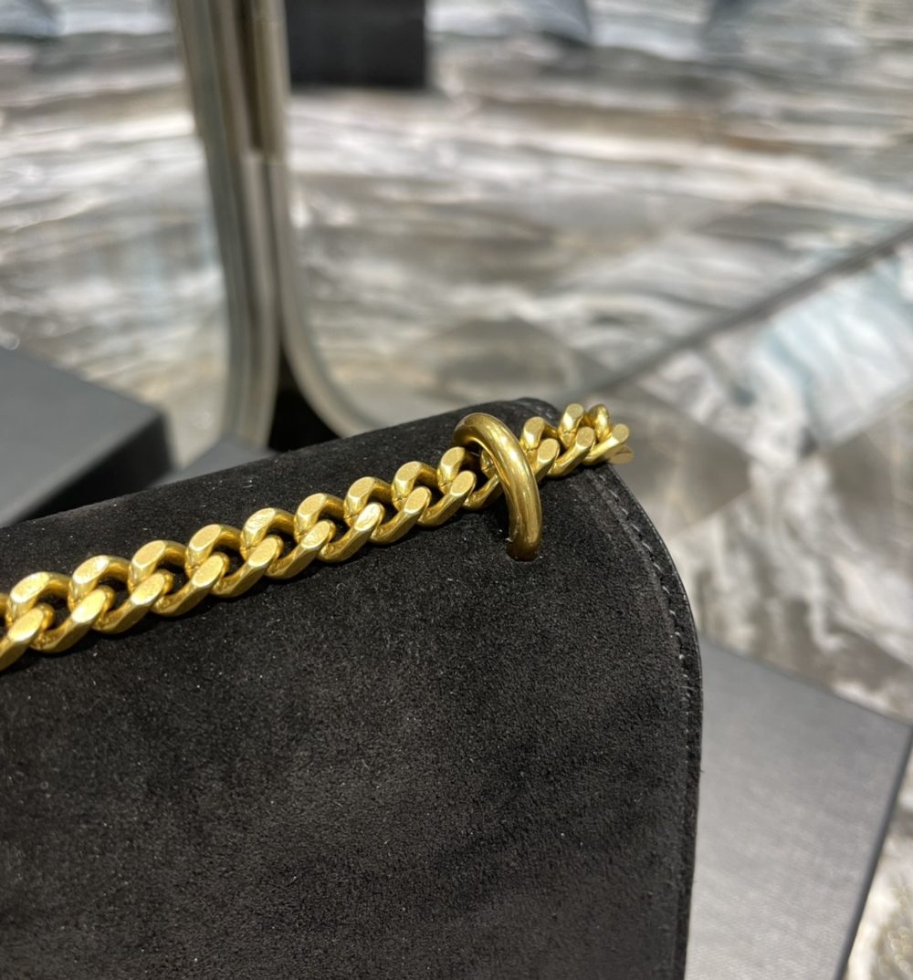 [REP 1:1] Saint Laurent Sunset Medium Chain Bag Black For Women 9.8in/22cm YSL