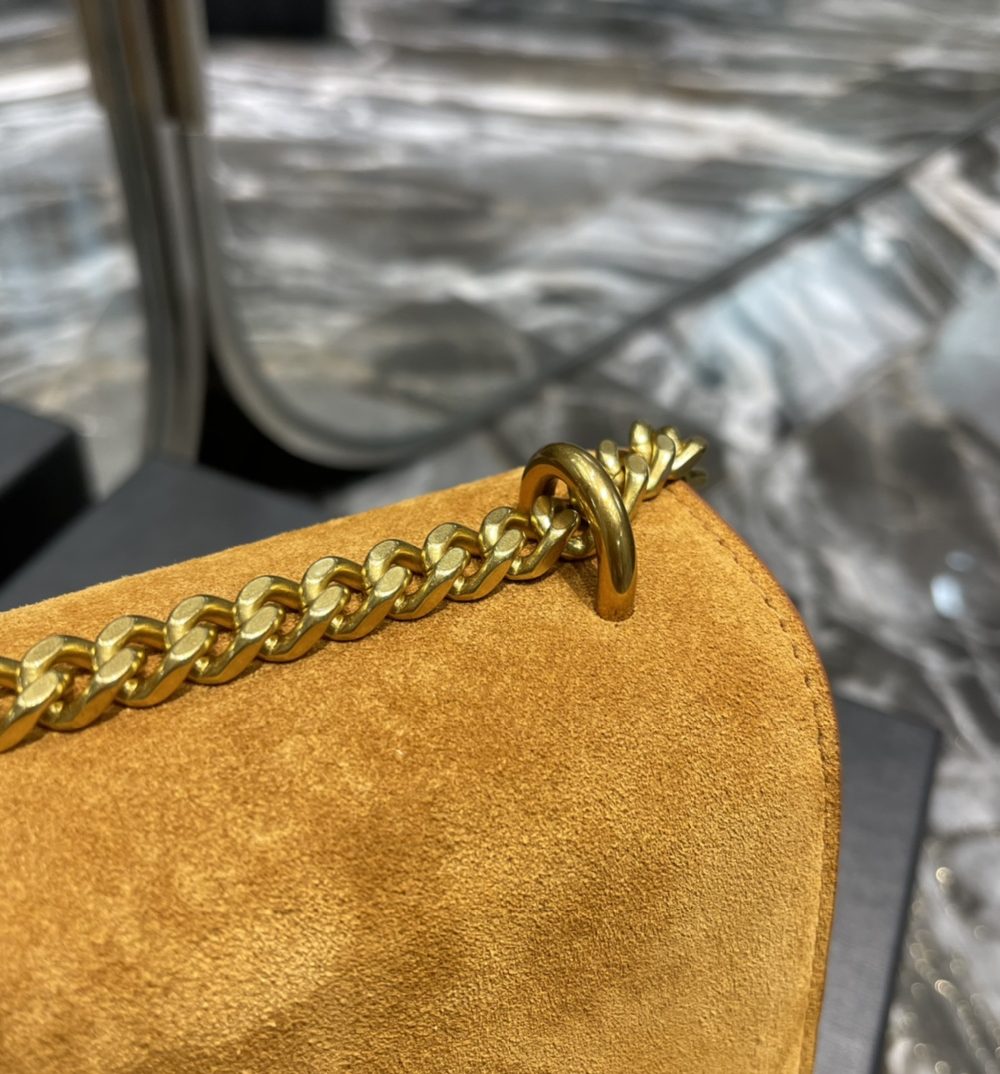 [REP 1:1] Saint Laurent Sunset Medium Chain Bag Brown For Women 9.8in/22cm YSL