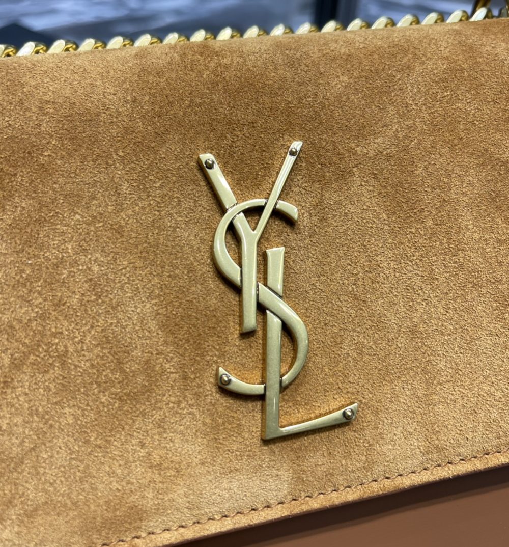 [REP 1:1] Saint Laurent Sunset Medium Chain Bag Brown For Women 9.8in/22cm YSL