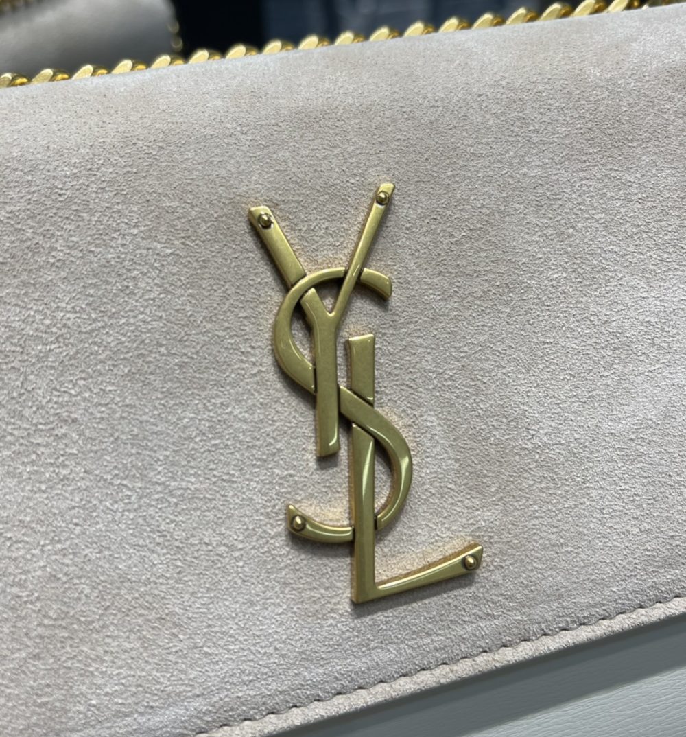 [REP 1:1] Saint Laurent Sunset Medium Chain Bag White For Women 9.8in/22cm YSL