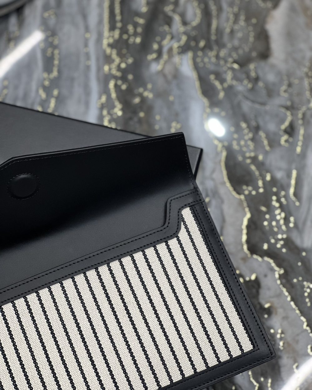 [REP 1:1] Saint Laurent Uptown Pouch Cream In Canvas For Women 10.6in/27cm YSL 565739FAACG9583