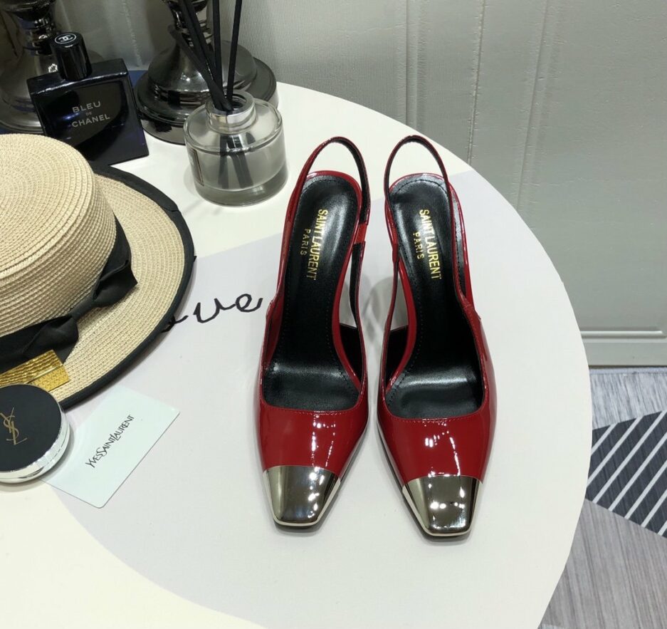 Saint Laurent Women's Blade Slingback Pumps Red For Women YSL - Image 8