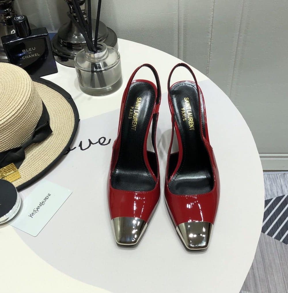 Saint Laurent Women's Blade Slingback Pumps Red For Women YSL