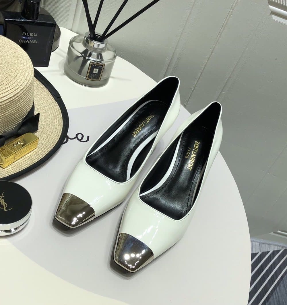 Saint Laurent Women's Blade Slingback Pumps White For Women YSL