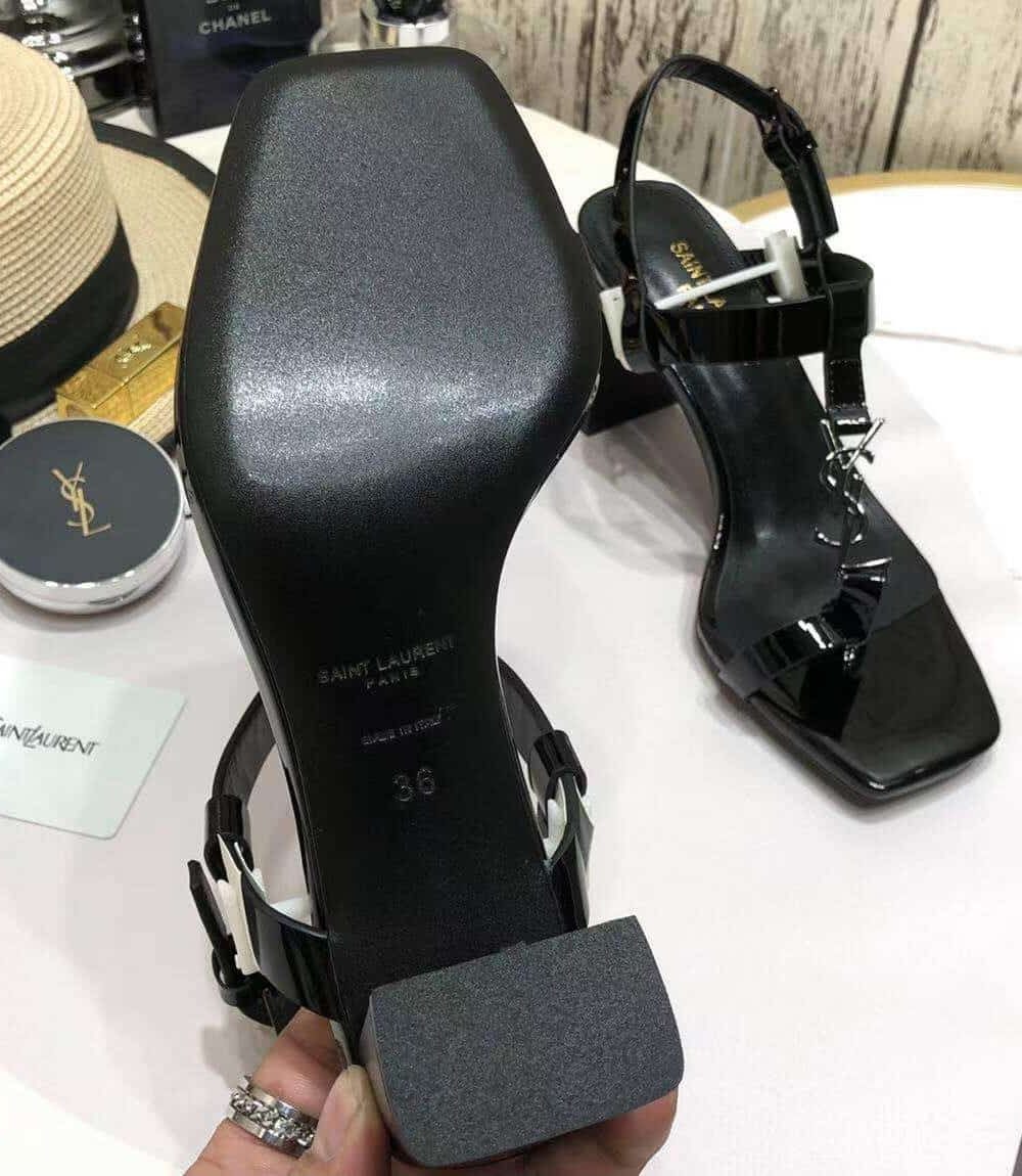 Saint Laurent Women's Cassandra Heeled Sandals Black For Women YSL